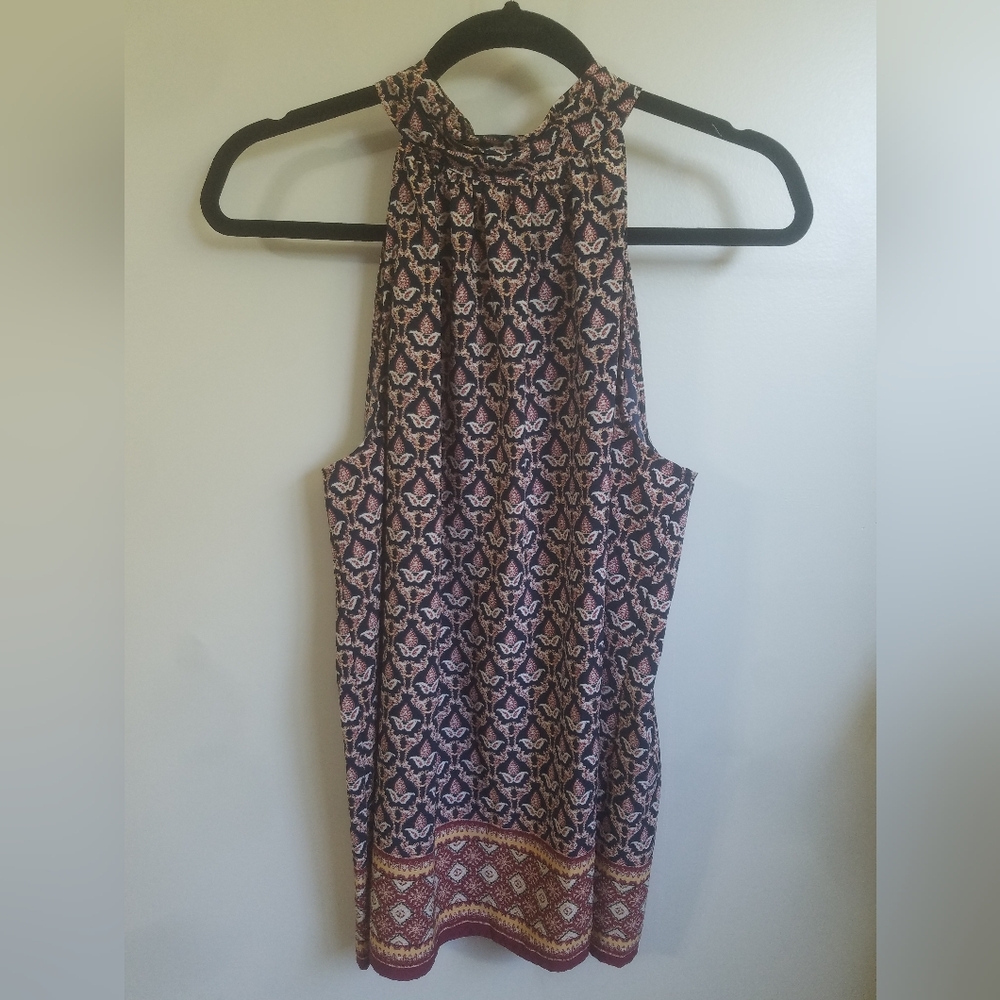 New The Limited Bahia Border Halter Top Size Large